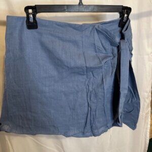 Pink Lily Blue Wrap Skort – Size L
